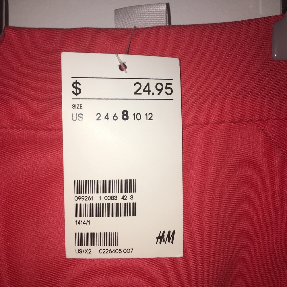 Red midi skirt
